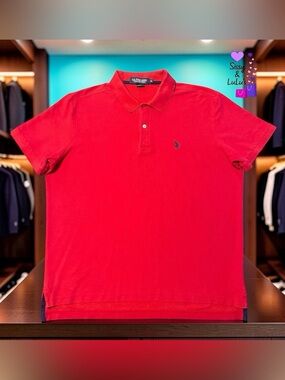 U.S. Polo Assn. Polo Shirt Mens XL Red Short Sleeve Embroidered Logo